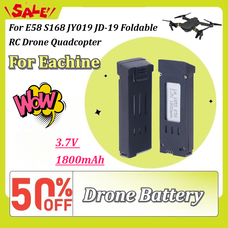 New 3.7V 1800mAh Rechargeable  - Eachine Drone E58 review and price
