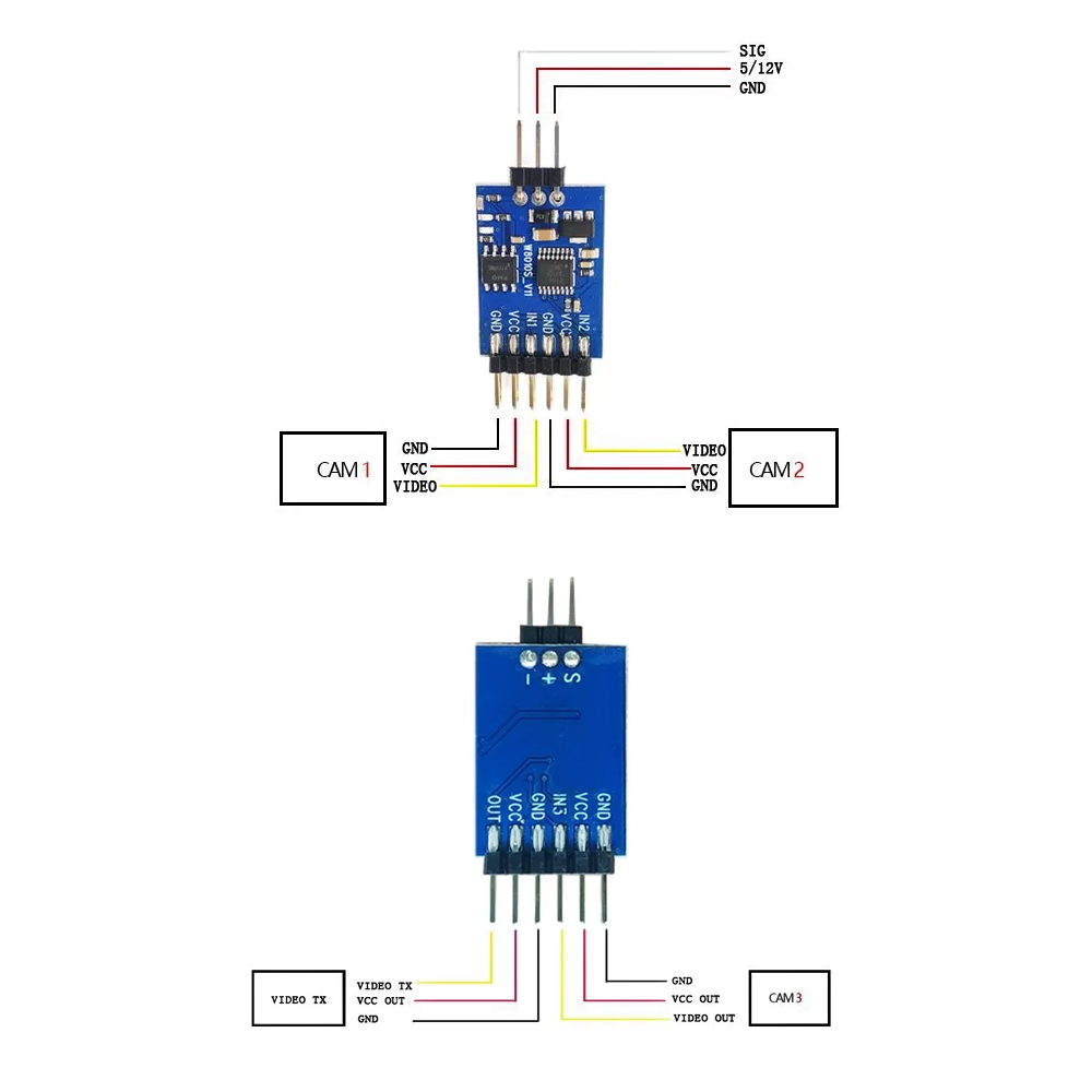 5.8G 3 Channel Video Switcher  - Fpv Drone Motor review and price